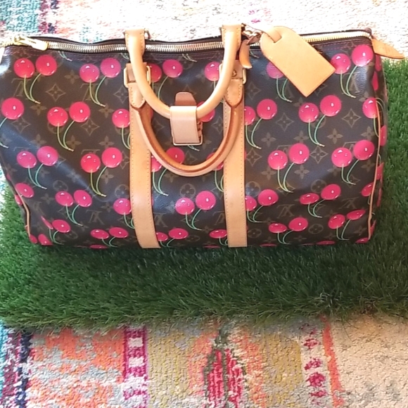 Louis Vuitton Handbags - LOUIS VUITTON Speedy 45 Marc Jacobs Carry On Travel LV Cherry Cerises Duffle Bag